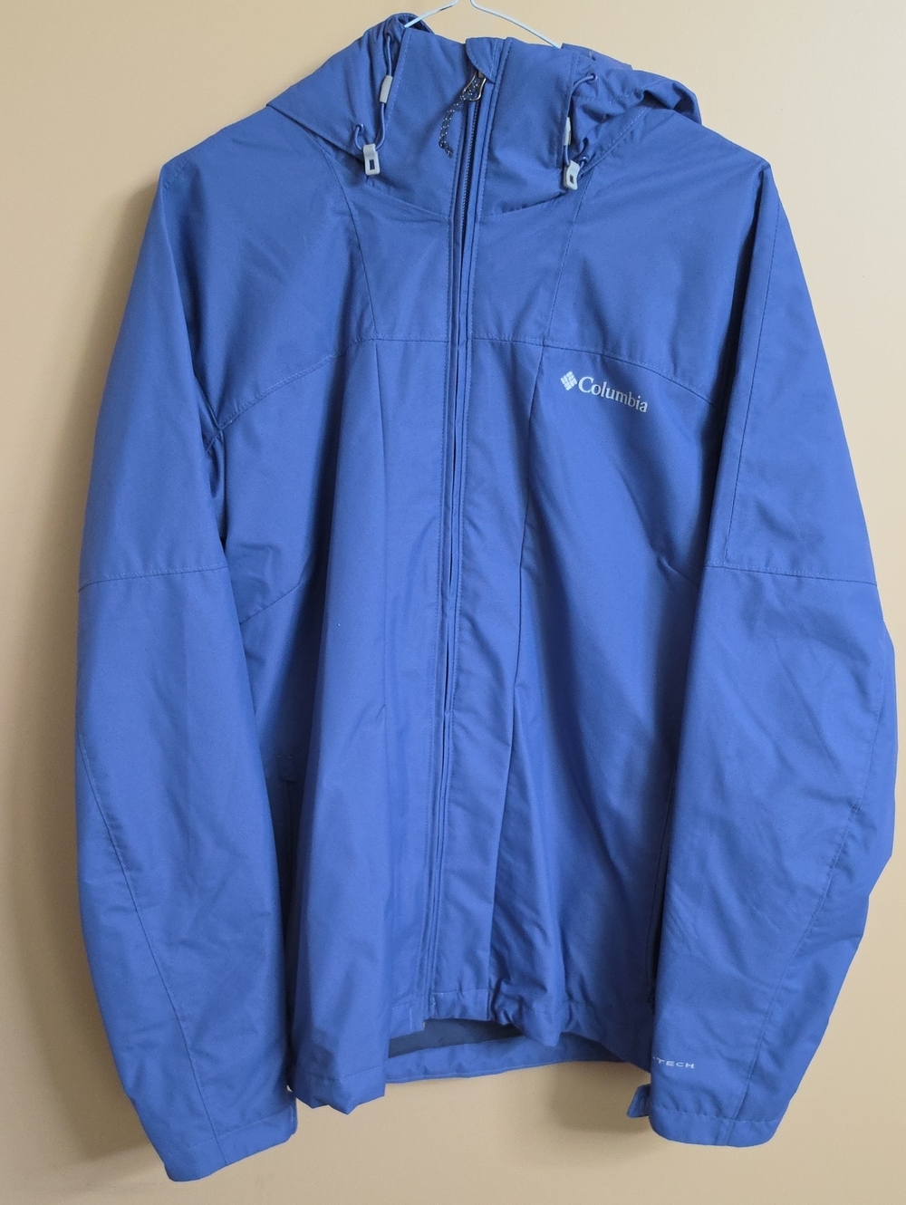 Columbia Men's Royal Blue Hooded Rain Jacket